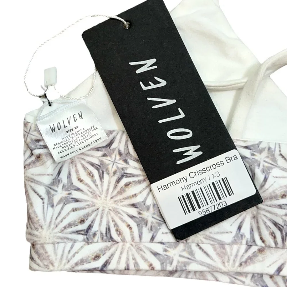 Wolven Harmony Criss Cross Bra Top XS New - Picture 3 of 3
